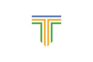 Flat Design Letter T Logo vector