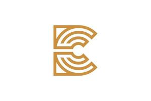 Simple Monoline Letter C vector