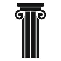 French column icon, simple style. vector