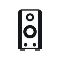 Black sound speaker icon, simple style vector