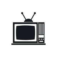 Retro TV icon, simple style vector