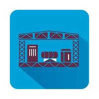 Warehouse storage equipment icon, flat style vector