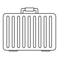 Metal hand bag icon, outline style vector