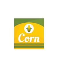 Corn can icon, flat style vector