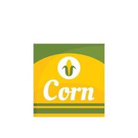 Corn can icon, flat style vector