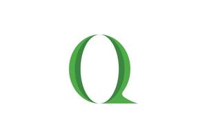 Initial Letter Q Modern vector