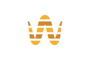 W Letter Logo Template vector