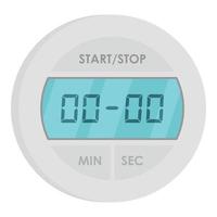 Digital timer icon, flat style vector