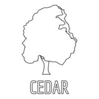 Cedar icon, outline style. vector