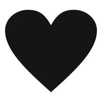 Dull heart icon, simple style. vector