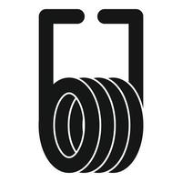 Metal coil icon, simple style vector