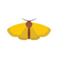 Moth icon, flat style. vector