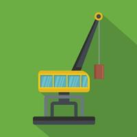 Weight crane icon, flat style vector