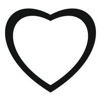 Fearless heart icon, simple style. vector