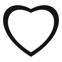 Fearless heart icon, simple style. vector