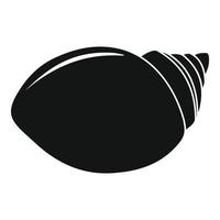 icono de concha de moluscos, estilo simple vector