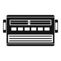 Old radio icon, simple style vector