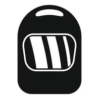 icono de casco de soldadura, estilo simple vector