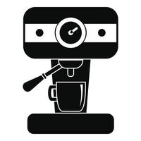 icono de la máquina de café de la barra, estilo simple vector