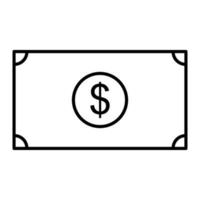 icono de vector de dólar único