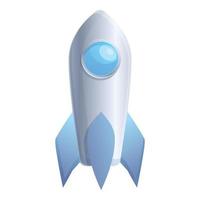 Space rocket icon, cartoon style vector