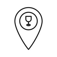 Unique Bar Location Vector Icon