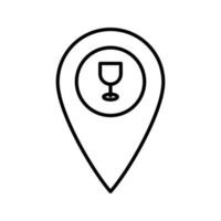 Unique Bar Location Vector Icon