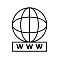 icono de vector de world wide web único