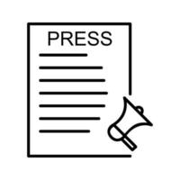 Unique Press Releases Vector Icon