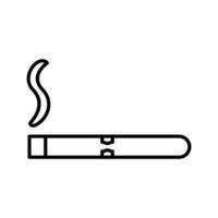 Unique Lit Cigar Vector Icon