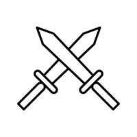 Unique Two Swords Vector Icon