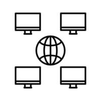 Unique Company Network Vector Icon