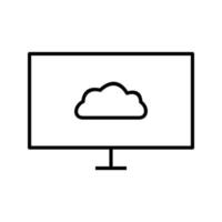 icono de vector de sistema de nube único