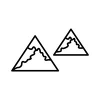 icono de vector de montañas únicas