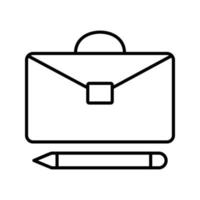 Briefcase and Pen Vector Icon