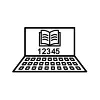 Unique Online Study Vector Icon