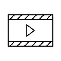 icono de vector de video y animación único