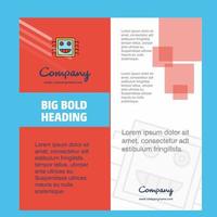 Processor Company Brochure Title Page Design Company profile annual report presentations leaflet Vector Background