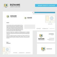 Internet browsing Business Letterhead Envelope and visiting Card Design vector template