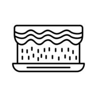 Unique Cream Cake Vector Icon