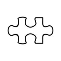 Unique Puzzle Piece Vector Icon