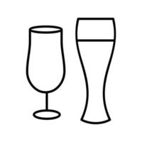 icono de vector de vasos de cerveza únicos