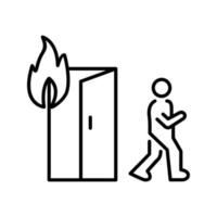 Unique Running from Fire Vector Icon