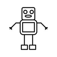 icono de vector de robot único