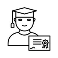 Unique Receiving Diploma Vector Icon