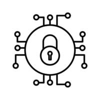 icono de vector de seguridad de datos único