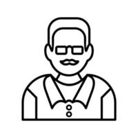 Unique Male Professor Vector Icon