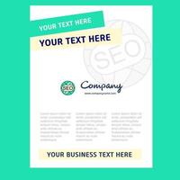 Seo Title Page Design for Company profile annual report presentations leaflet Brochure Vector Background