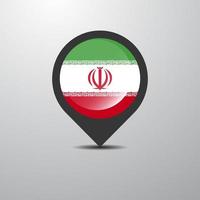 Iran Map Pin vector