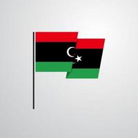 Libya waving Flag design vector